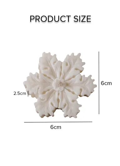Decorative Scented Snow Candle For Relaxation (L6 x W6 x H2.5)cm - Blue