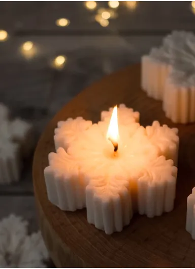 Decorative Scented Snow Candle For Relaxation (L6 x W6 x H2.5)cm - Blue