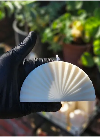 Decorative Scented Sea Scallop Shel Candle For Relaxation (L6 x W12.5 x H7)cm - Pink