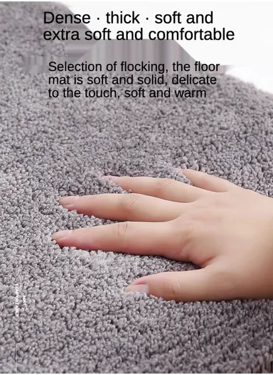 50x80cm Polyester Soft Shaggy Anti-Skid Bath Mats For Bathroom, Bedroom - Pink