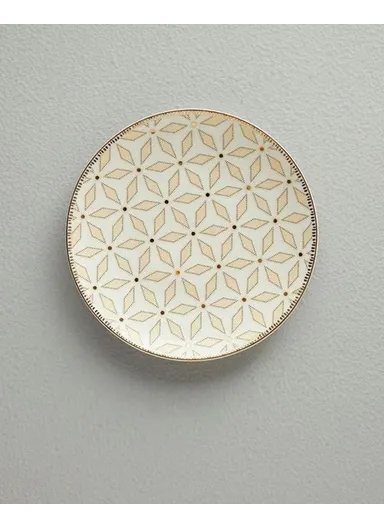 Modern Sense Bone China Cake Plate 20 cm White