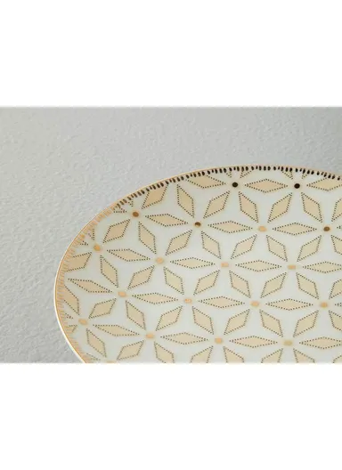 Modern Sense Bone China Cake Plate 20 cm White