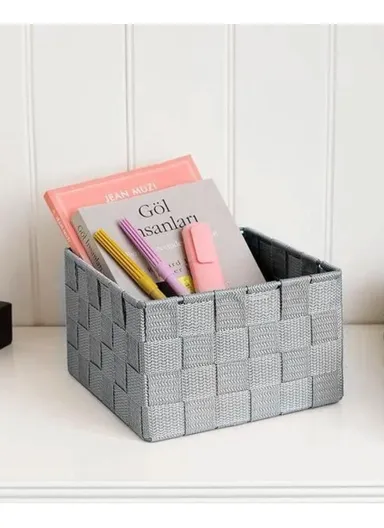 Shine Basket 16x16x9.5 cm Gray