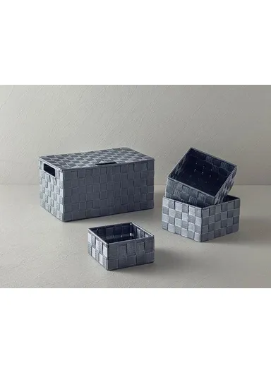 Shine Basket 16x16x9.5 cm Gray