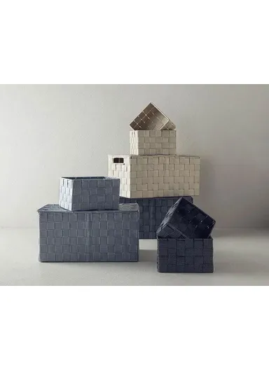 Shine Basket 16x16x9.5 cm Gray