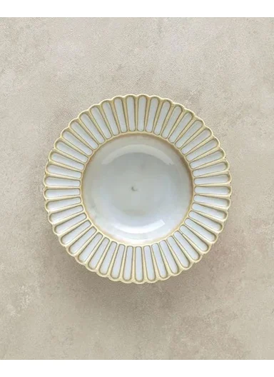 Fiore New Bone China Deep Plate 22 cm Gray