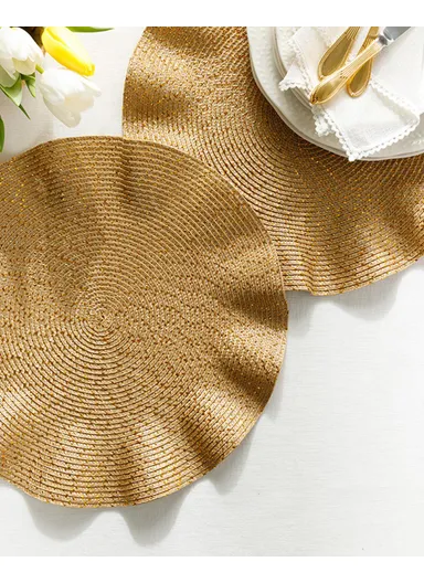 2-Piece Sienna Gold PP 38 cm Placemat