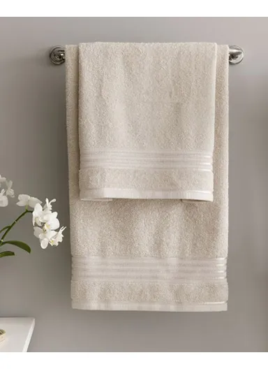 Romantic Stripe Filoselle Bath Towel Set 50x85cm + 70x150cm Greige