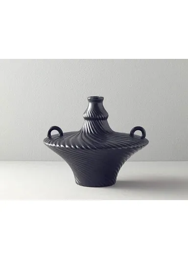 Crown Ceramic Vase 28x28x24 cm Anthracite