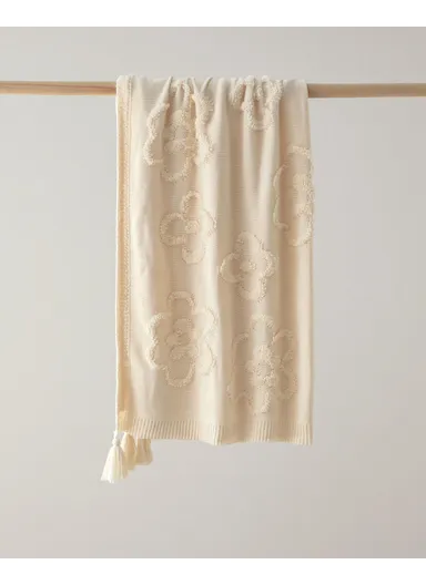 Luxwrap Knitwear Sofa Throw 130x170 cm Light Stone