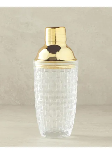 Elegant Cocktail Glass Shaker Gold