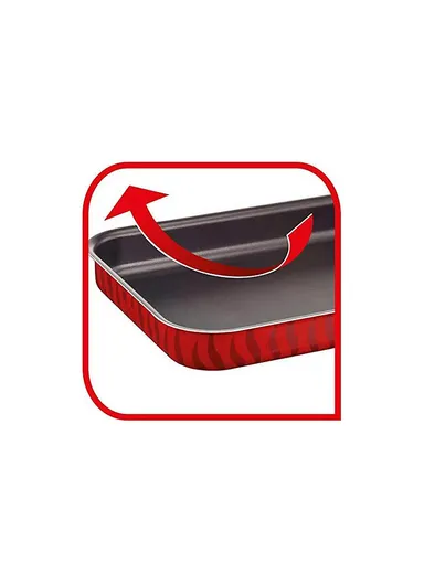 6Pcs Aluminium Tempo Flame Non-Stick Coating Oven Trays Set J5715682