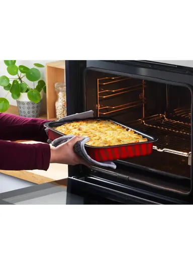 3Pcs Aluminium Tempo Flame Non-Stick Coating Oven Trays Set J5715482