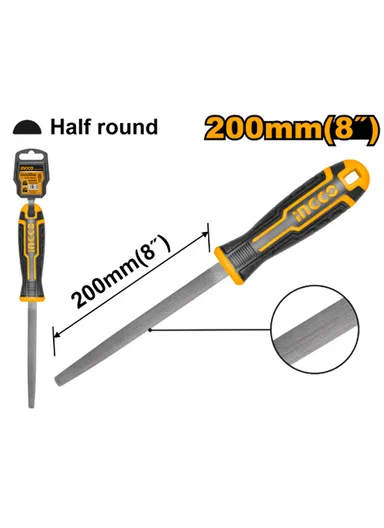 200mm 8'' T12 Steel Half Round File HSHF088