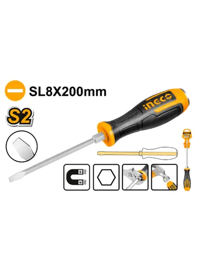 8x200mm Slotted Go-Through Screwdriver HGTS688200