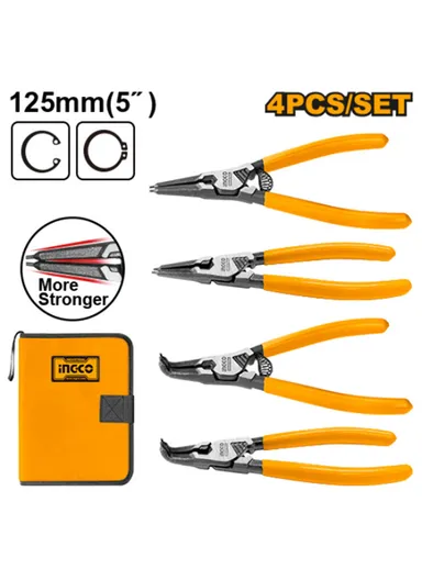 5''/125mm Carbon Steel Circlip Pliers Set HCCPS26125