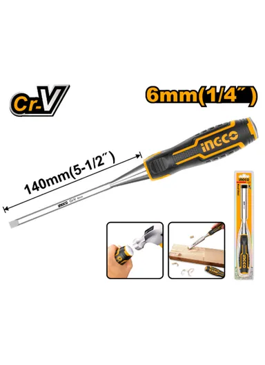 CR-V Industrial Wood Chisel With Craving Hand HWC0806 (L140 x W6)mm