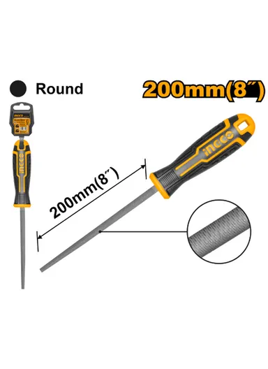 200mm T12 Steel Round File HSRF088