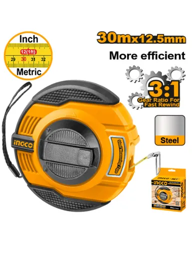 30x12.5mm Steel Measuring Tape With Metric &amp; Inch HSMT8430