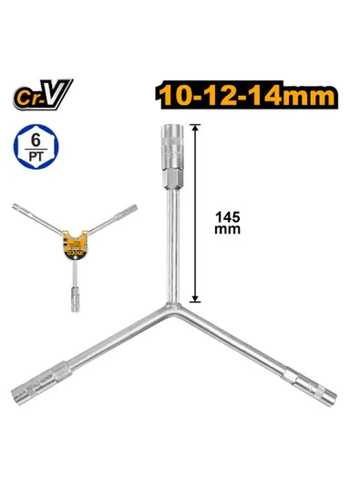 10-12-14mm Cr-V Socket Wrench Y HYSW101214