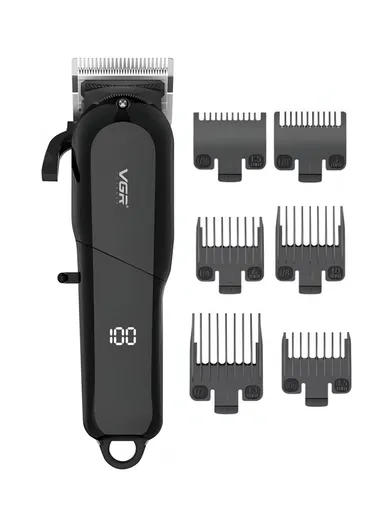 5W 2000mAh USB Corded &amp; Cordless Digital Display Professional Hair Clipper With Long Comb &amp; Attachments VGR V-118