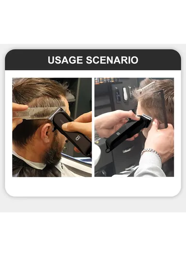 5W 2000mAh USB Corded &amp; Cordless Digital Display Professional Hair Clipper With Long Comb &amp; Attachments VGR V-118