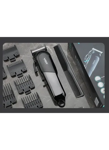 5W 2000mAh USB Corded &amp; Cordless Digital Display Professional Hair Clipper With Long Comb &amp; Attachments VGR V-118