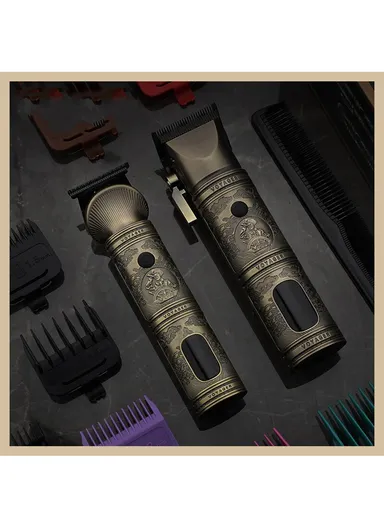 5W 2000mAh/1200mAh 2Pcs USB Corded &amp; Cordless Digital Display 15 in 1 Professional Hair Clipper &amp; Trimmer Set V-670