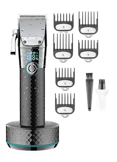 Waterproof 4-Speed Professional Hair Clipper With Base V-682