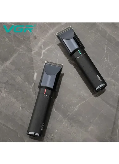 2500mAh Corded &amp; Cordless Ceramic Blades USB Digital Display Professional Hair Clipper With Charging Base V-698