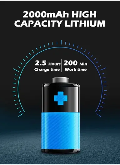 2500mAh Corded &amp; Cordless Ceramic Blades USB Digital Display Professional Hair Clipper With Charging Base V-698