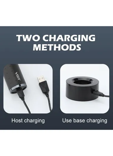 2500mAh Corded &amp; Cordless Ceramic Blades USB Digital Display Professional Hair Clipper With Charging Base V-698