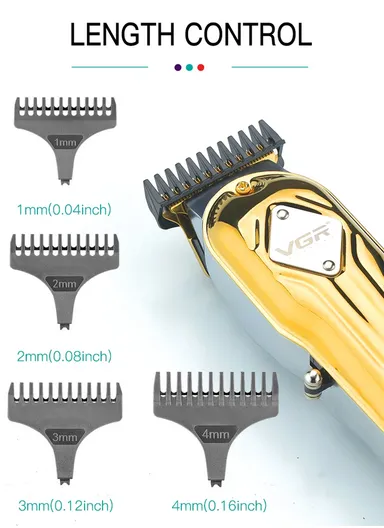 3W 1200mAh Corded &amp; Cordless USB Digital Display Professional Hair Trimmer -261 - Silver