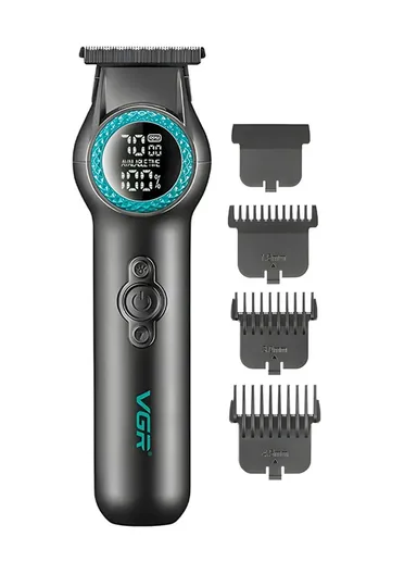 Ultra-Premium Zero Gapped Professional 8000 RPM 2-Speed Hair Trimmer Ceramic &amp; Powder Metallurgic Blade Digital Display 2000mAh Lithium Battery Cord/Cordless Type-C USB Charge 200-Min &amp; Turbo Mode Function V-990