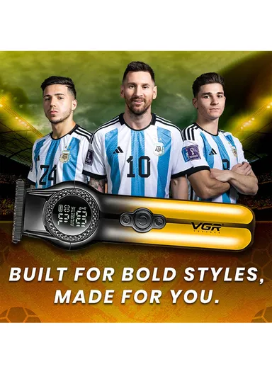 Ultra-Premium Zero Gapped Professional 8000 RPM 2-Speed Hair Trimmer Ceramic &amp; Powder Metallurgic Blade Digital Display 2000mAh Lithium Battery Cord/Cordless Type-C USB Charge 200-Min &amp; Turbo Mode Function V-990