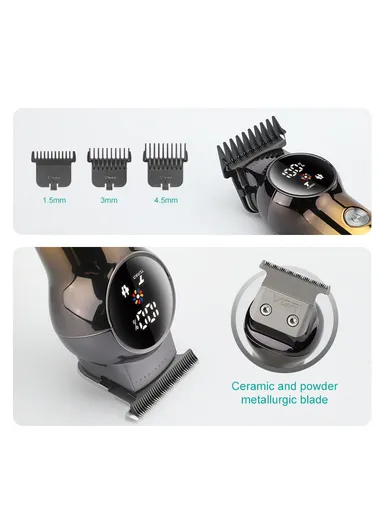 1200mAh Corded &amp; Cordless Professional LED Display Hair Clipper With Turbo Mode Function V-989