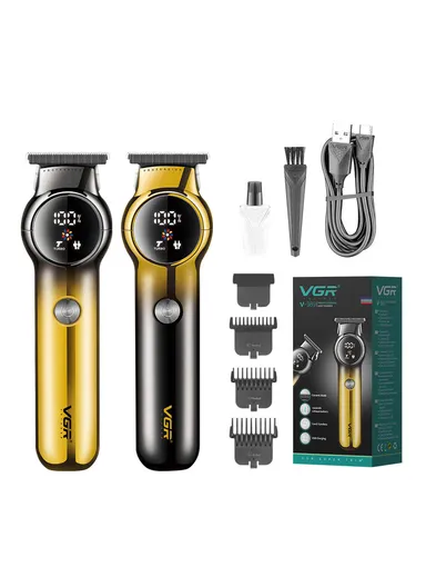 1200mAh Corded &amp; Cordless Professional LED Display Hair Clipper With Turbo Mode Function V-989