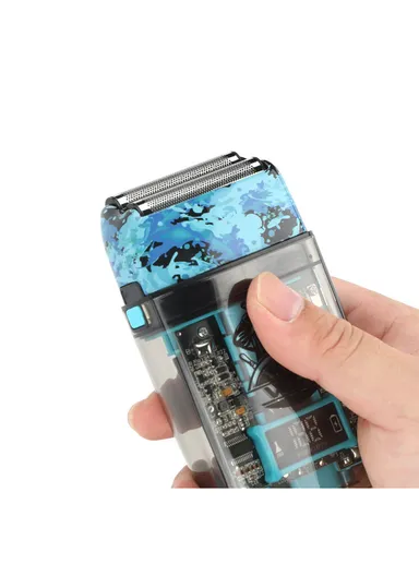 3-In 1 Clipper, Trimmer &amp; Shaver Cord &amp; Cordless Professional Blue Marine Beard Combo Set With LED Display &amp; Accessories V-645