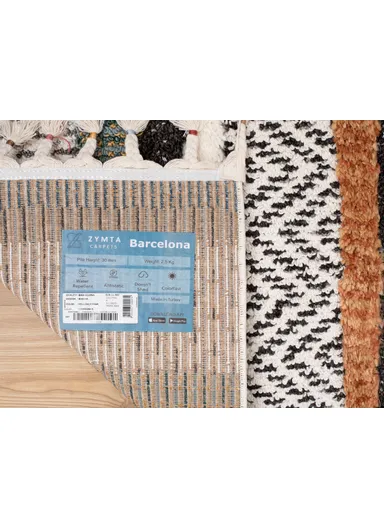 Barcelona Rizzy (L230 x W150)cm Zymta Winter Carpet - Yellow / Cream