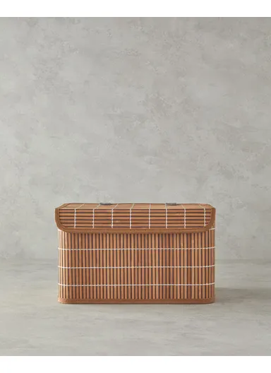 Hardwood Bamboo Storage Box 33x23x20 cm Brown