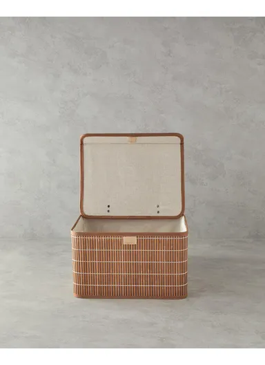 Hardwood Bamboo Storage Box 33x23x20 cm Brown