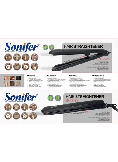 55W Steam Hair Straightener With Adjustable Temperature SF-9572