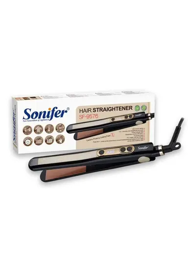 35W Hair Straightener With Maximum Heating Temperature 220°C &amp; LED Display SF-9576