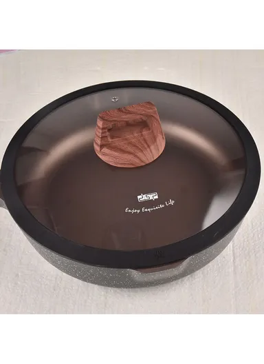 7Pcs 24/28CM Casseroles + 28CM Frypan + 16CM Saucepan Non-Stick Coating Cookware Set CA004-S02 - Black