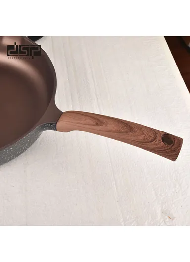 7Pcs 24/28CM Casseroles + 28CM Frypan + 16CM Saucepan Non-Stick Coating Cookware Set CA004-S02 - Black