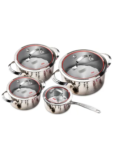 8Pcs 20/24/28cm Casseroles + 16CM Saucepan Stainless Steel Cookware Set CS001-S03