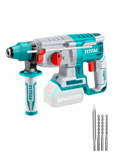 20V Lithium-Ion Rotary Hammer With 3Pcs Drills &amp; Chisel TRHLI20228