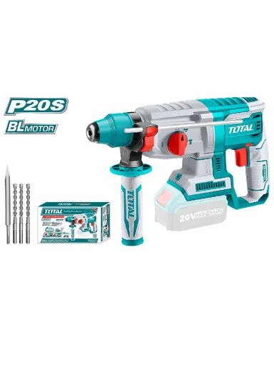 20V Lithium-Ion Rotary Hammer With 3Pcs Drills &amp; Chisel TRHLI20228