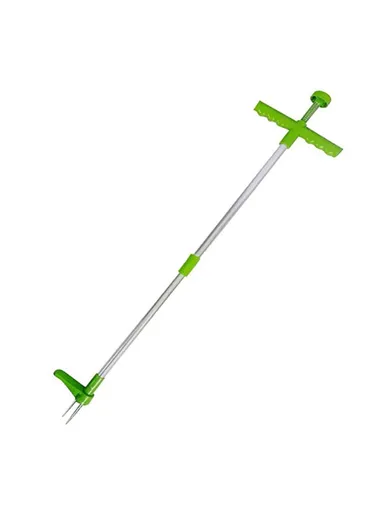 Long Handle Garden Weeder Outdoor Lawn Root Weeding Hand Tool Yard Grass Root Puller Tool 1046A (L100 xW22)cm - Green