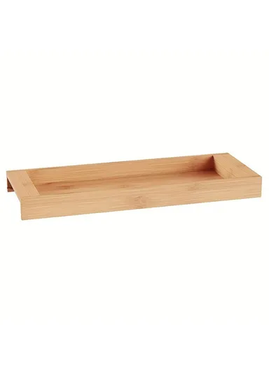 Natural Bamboo Rectangular Tray Versatile Toilet Sink Tank Tray for Bathroom Counter Top JJTZ
